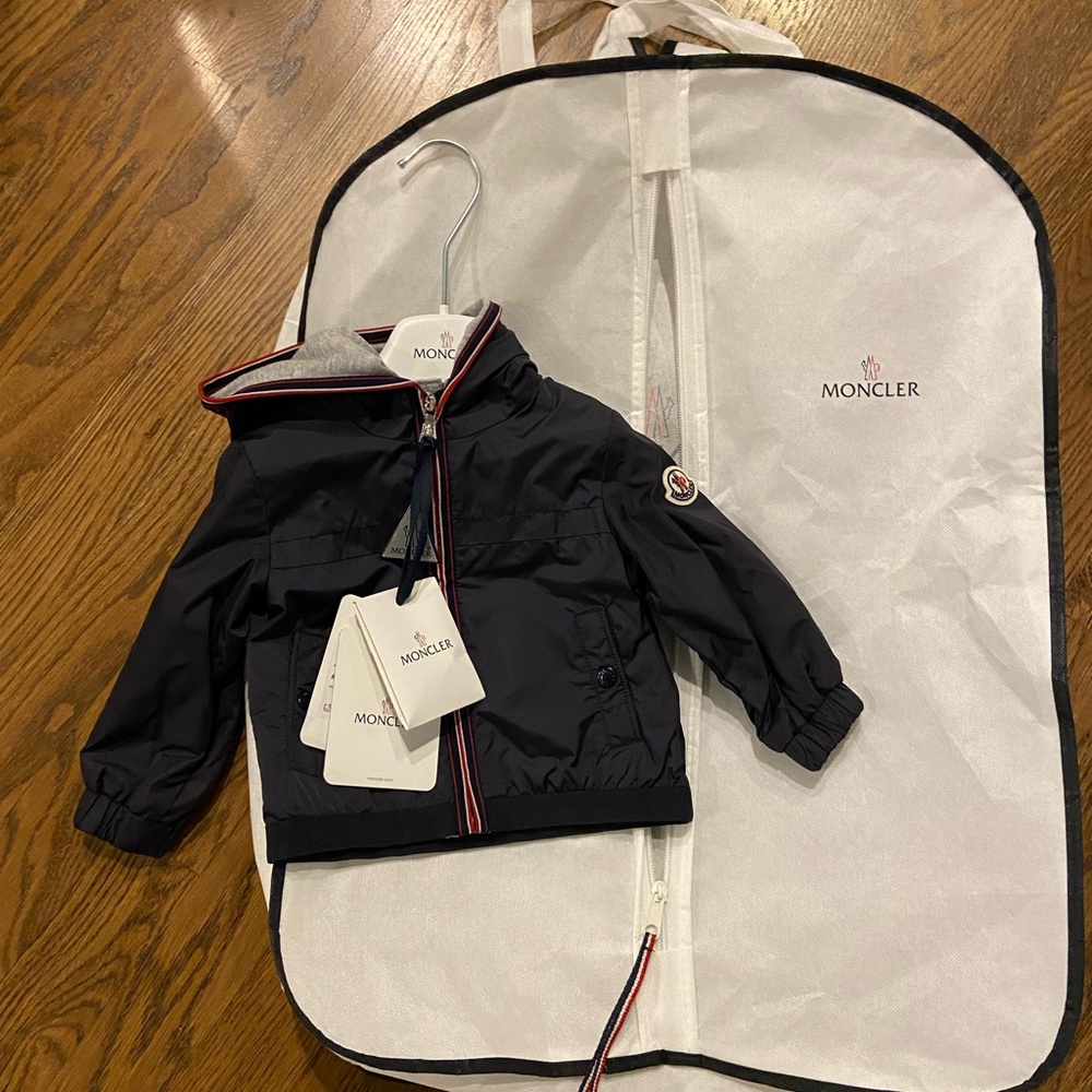 COPY - Moncler navy Anton Giubbotto Windbreaker for Infant Age 6-9 Months